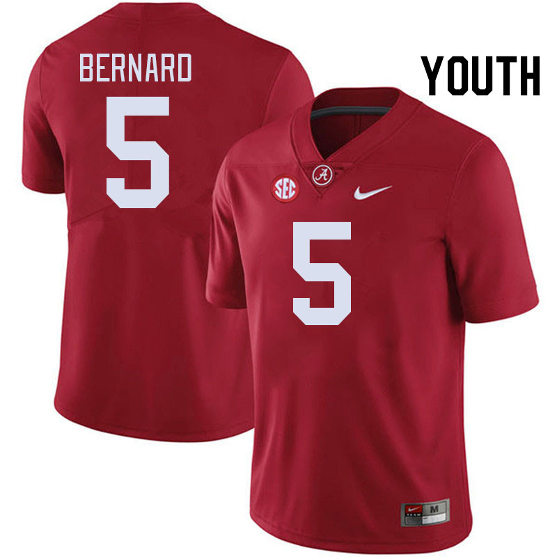 Youth #5 Germie Bernard Alabama Crimson Tide College Football Jerseys Stitched-Crimson